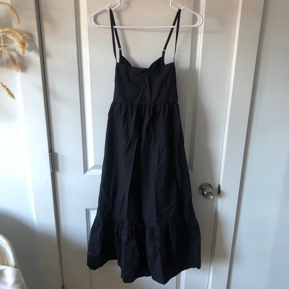 Faithfull the Brand Black Midi Sundress
